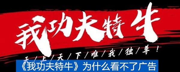 我功夫特牛为什么看不了广告 我功夫特牛为什么看不了广告