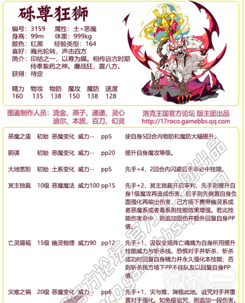 《洛克王国》砾尊狂狮介绍