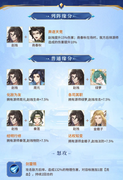 《元尊手游》赵浊技能介绍
