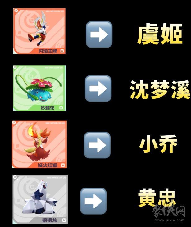 宝可梦大集结对应王者英雄都是谁对应王者英雄一览 宝可梦大集结对应王者英雄都是谁对应王者英雄一览
