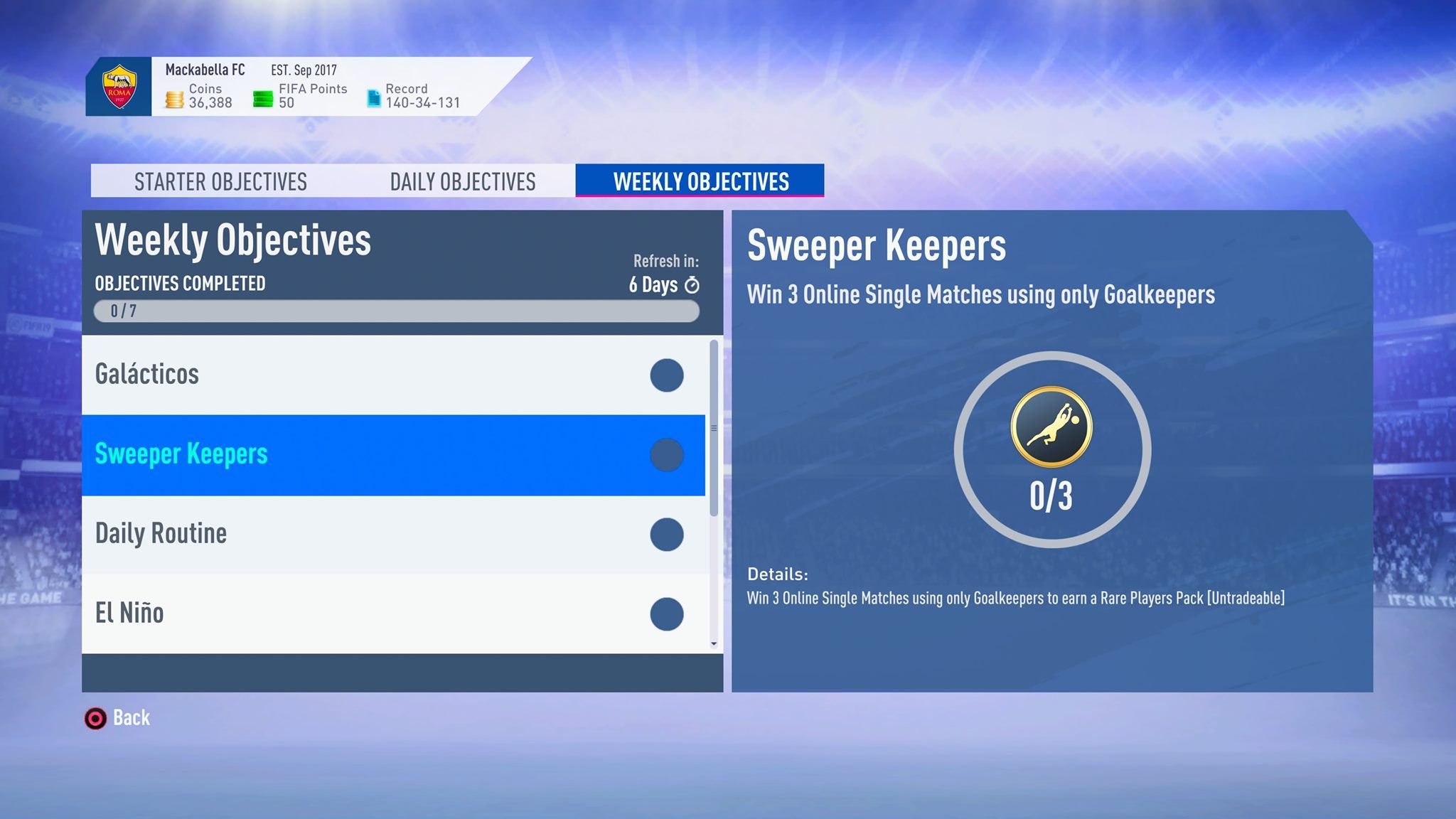 FIFA19新增奇葩挑战:用11名门将组成球队 FIFA19新增奇葩挑战:用11名门将组成球队