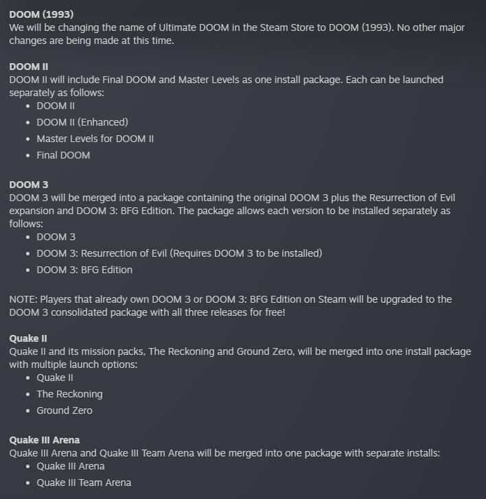 毁灭战士旧作Steam列表整合部分作品价格永降 毁灭战士旧作Steam列表整合部分作品价格永降