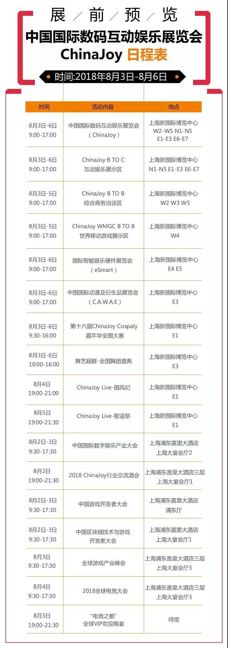 2018年第十六届ChinaJoy展前预览综合信息篇正式发布 2018年第十六届ChinaJoy展前预览综合信息篇正式发布