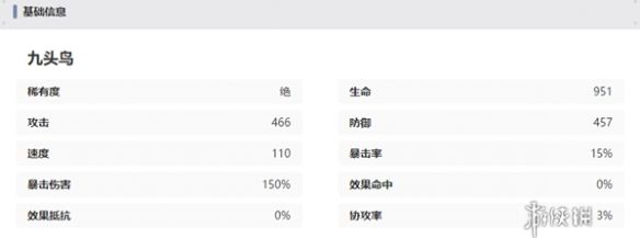西游笔绘西行九头鸟技能强度一览 西游笔绘西行九头鸟技能强度一览