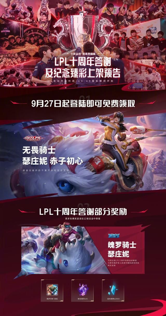 英雄联盟lpl十周年答谢臻彩皮肤怎么领取,LPL十大选手纪念臻彩 英雄联盟lpl十周年答谢臻彩皮肤怎么领取,LPL十大选手纪念臻彩