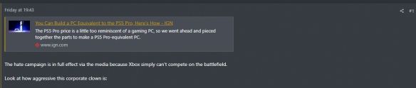 IGN推荐与PS5Pro相当的PC配置被玩家吐槽:煽动仇恨 IGN推荐与PS5Pro相当的PC配置被玩家吐槽:煽动仇恨