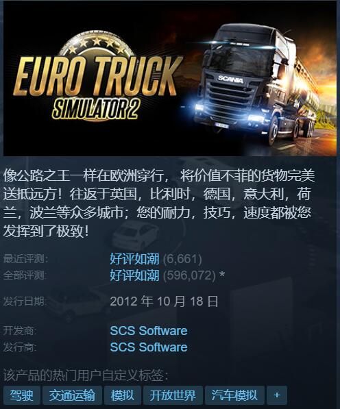 Steam特惠:地平线4二折欧洲卡车模拟2骨折价 Steam特惠:地平线4二折欧洲卡车模拟2骨折价