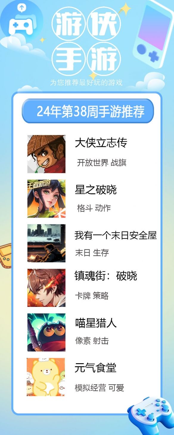 2024年第38周最佳手游大侠立志传:尽情体验江湖人生 2024年第38周最佳手游大侠立志传:尽情体验江湖人生