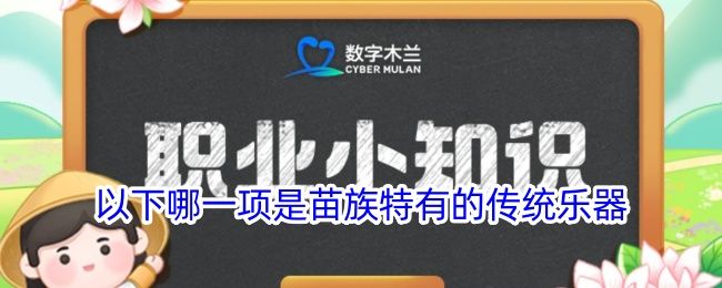 以下哪一项是苗族特有的传统乐器 以下哪一项是苗族特有的传统乐器